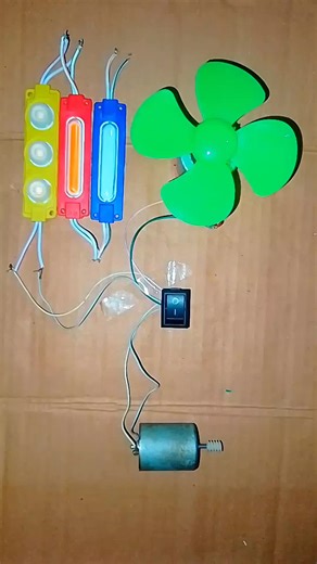 DC Motor Generator Project with LED Lighting