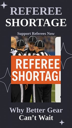 🛑 Referees are in short supply, and the game feels it. Here's why quality gear and real support matter now more than ever. Referees face tough conditions every game — long hours, fast plays, and the pressure of perfect calls. Durable, affordable gear helps them stay sharp and confident on the field. Better jerseys, reliable penalty flags, and precise timing equipment make their jobs easier and more accurate. Supporting referees means more games with trusted officials keeping the sport fair for 