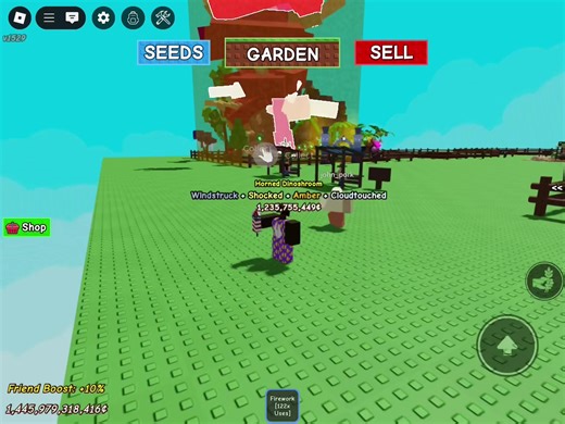 Rocket riding in grow a garden 🎆