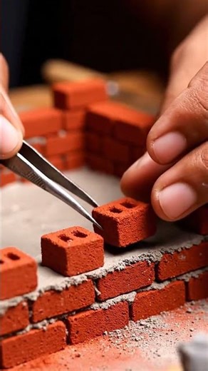 Mini House + Pool Construction | ASMR Brick Laying | DIY Tiny Project