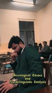 Delivering presentation on the topic neurological causes and psycholinguistic analysis disorders💫