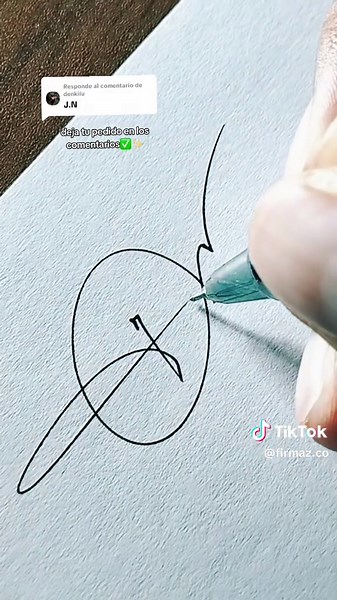 Ideas para realizar una firma con J y N - Diseño de firma con Jennifer