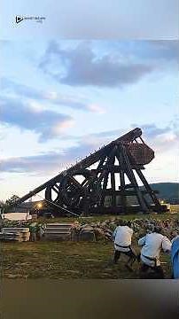 The Trebuchet: How This Ancient Siege Engine Crushed Castles #MedievalWarfare #SiegeEngine