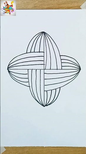 Mesmerizing Geometric Pattern with Simple Lines ✨GeometricDrawing#LineArt#SatisfyingArt