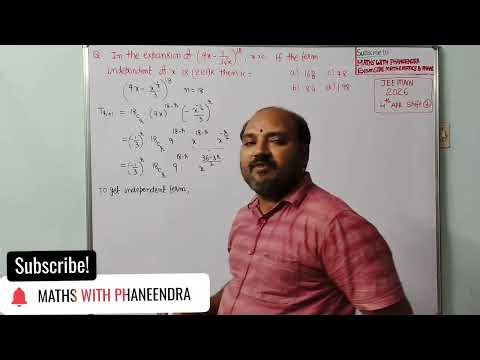 Binomial Theorem JEE Mains 2026 4th April Shift-2
