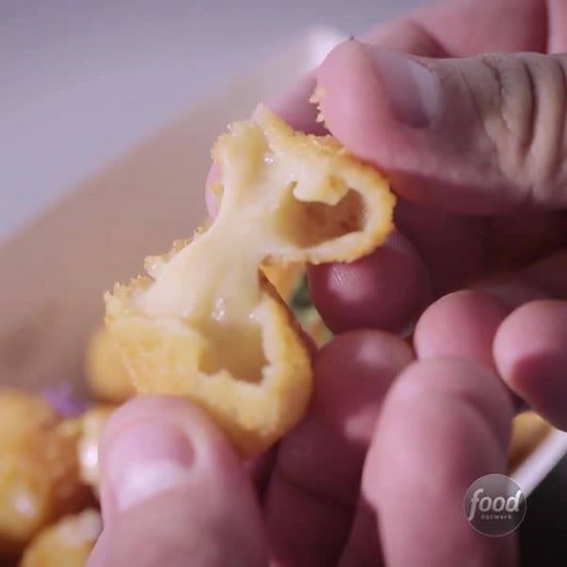 362K views · 2.1K reactions | Mash Bites are basically mozzarella sticks but with mashed potato, and we're IN LOVE  (Find them at The Purple Carrot Truck!) #DDD with Guy Fieri > Fridays at 9|8c | Food Network | Facebook
