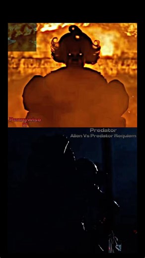 Pennywise(IT) Vs Predator(Alien Vs Predator Requiem) #pennywise #predator