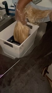 Lets dye this wig blue using the water color method! #watercolor #wig #straightwig #humanhairwig #transformation #blue #bluehair | Call Me Tae & Dontae Muse Cosmetics