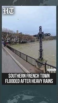 Market Square Flooded In Southern French Town, As Rivers Overflows Due To Heavy Rains | #htshorts