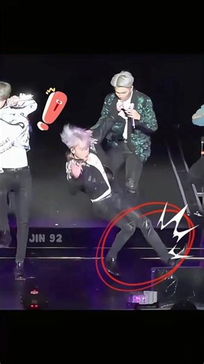 Everyone avoided the accident but Jimin fell very hard!🥺 #jimin #bts