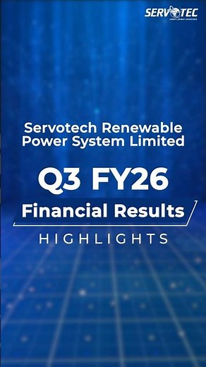 Servotech Renewable Power System Q3 FY 2026 Financial Results Highlights