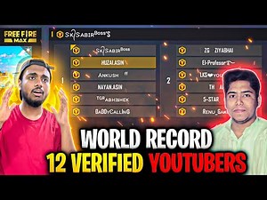 6 Vs 6 Vbadge Youtubers Custom for First Time 😱 Sk sabir , NayanAsin, Ankush 😍 - Garena Free Fire