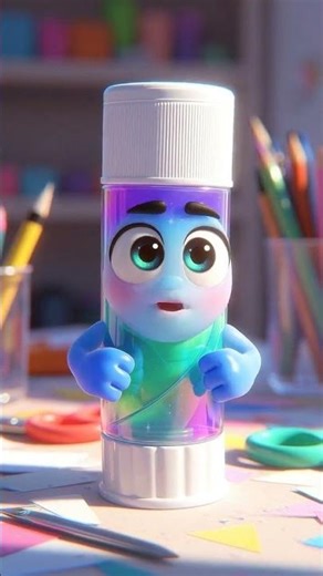 Talking Glue Stick in Art Class – Pixar Style Animation