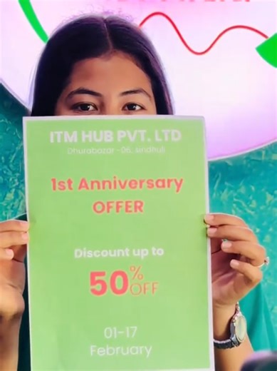 Celebrate ITM Hub Sindhuli's 1st Anniversary with 50% Off