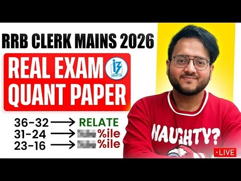 ✅ RRB CLERK MAINS 2025 QUANT Paper | STOP Making These Mistakes on RRB CLERK Mains 2025 Quant Paper