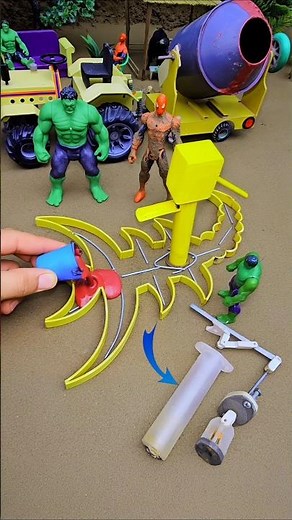 Mini hand pump water science project with orange concrete scorpion & mixer diy tractor | No. 496🔥#yt