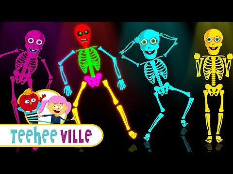 Apprenez les couleurs avec des squelettes dansants | Learn Colors | TeeHee Ville