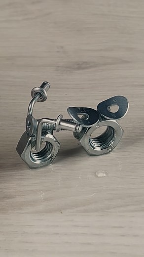 Mini motorcycle made from nuts & bolts 🏍️ | Pixel Pop