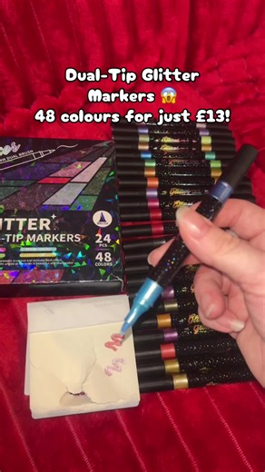 Never seen glitter pens like this 😱 my daughter is going to LOVE these!!!😍#glitterpens #glittermarker #glitterqueen #pens #markers
