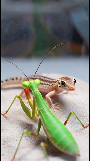 Praying Mantis vs Gecko – Lightning Strike You Won’t Believe!
