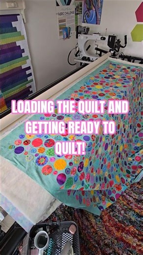LOADING THE QUILT AND GETTING READY TO QUILT!