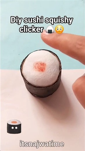 diy sushi squishy clicker 🍣😳