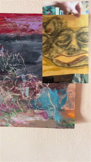 Weird abstract expressionist art made by me a 17 year old upcoming artist #weirdart #abstractexpressionism #weirdcore #absurdistart #messyart