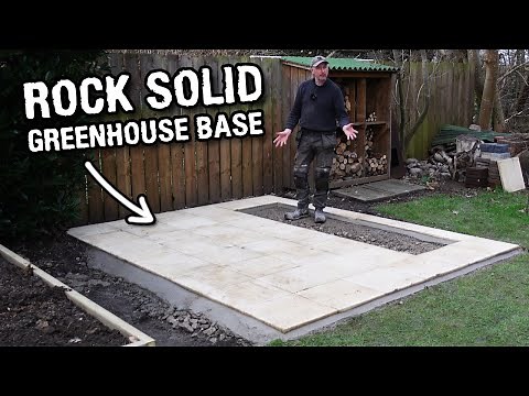How I built a PAVING SLAB base for our new greenhouse