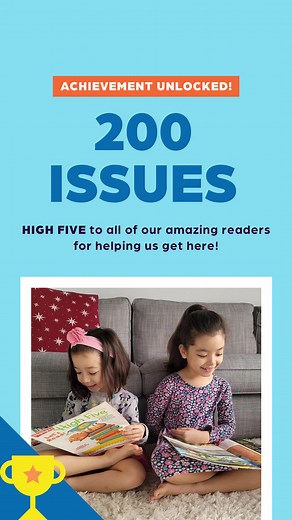 Can you believe we just published our 200th issue of High Five magazine? Time sure does fly when you’re having Fun with a Purpose. 😉 Share photos or videos of your eager reader with #MyHighlightsKid for a chance to be featured! We love to see our readers’ smiling faces 🥰 | Highlights for Children