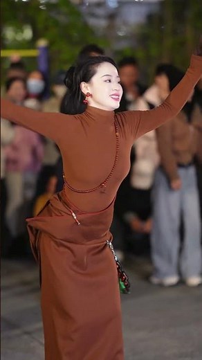Wengmu,beautiful Tibetan dance girl,wonderful Tibetan dance
