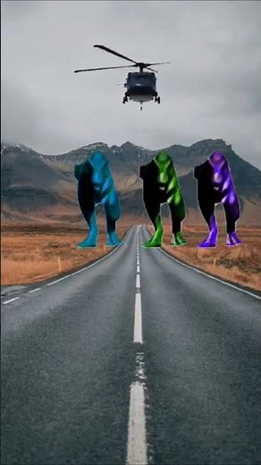 dinosaur walking and helecopter