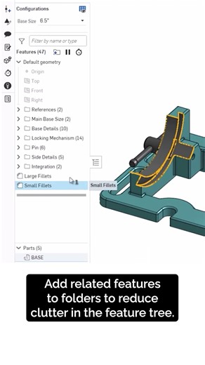 Organize your feature tree like a pro in Onshape! 🗂️🌳