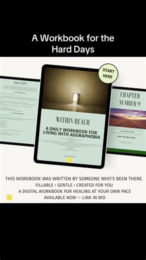 You don’t have to explain yourself to begin healing. You just need a safe place to land. Within Reach is a fillable daily workbook for those of us living with agoraphobia. It’s soft, practical, and created by someone who’s been exactly where you are. 💛 Available now 🔗 Link in bio #agoraphobia #agoraphobic #agoraphobiarecovery #agoraphobiaawareness #agoraphobiajourney #healing #healingjourney #livingwithagoraphobia #withinreach