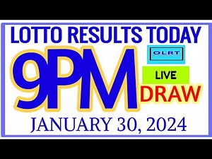 Lotto Results Today 9pm DRAW January 30, 2024 swertres results