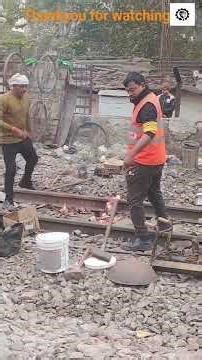 Process of joining railway tracks.Thankyou for watching(part3)#engineering#railway #engineeringstudy