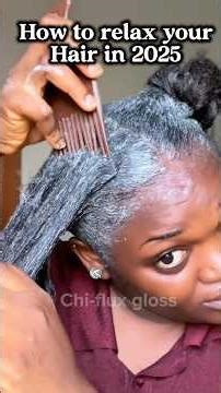 “How I relax my hair by myself at home — the step-by-step method #hairtips #hairrelaxing