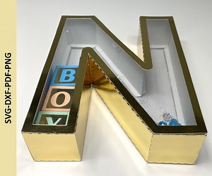 3D Alphabet Double Side Shaker Box Svg, A-Z Letters Alphabet SVG Templates, 3D Alphabet Box Shaker Dxf, Gift Box With Inside Visible File - Etsy