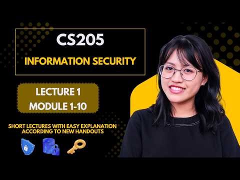 CS205 Short Lectures | Lecture 1 (Module 1-10) | Information Security