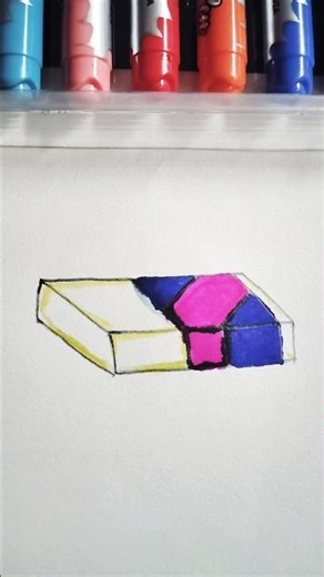 how to draw a eraser #art