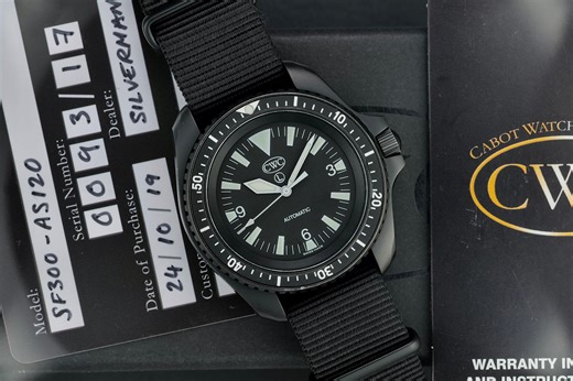 CWC Automatic Divers Watch MK.2 Black Ref SF300-AS120, Full Set