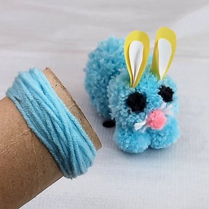 Easy Pom Pom Rabbit Making Idea with Fingers | Dian Embroidery