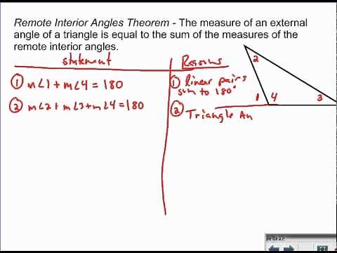 Remote Interior Angles Theorem - Proof
