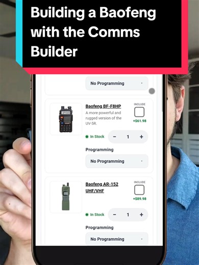 building a baofeng using the comms builder #baofeng #uv5r #baofengradio #baofenguv5r #hamradio