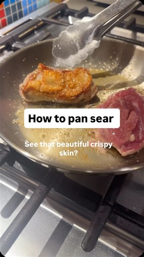 Chefsmartypants on Instagram: "We’re talking basics! Here’s how to properly pan-sear your poultry parts! And if you like my @misenkitchen sauté pan, use the link in my bio to get 15% off your very own! If you have other cooking techniques you want me to cover, put them in the comments! #cooking #cookingtips #chicken #chickenthigh #panroast"