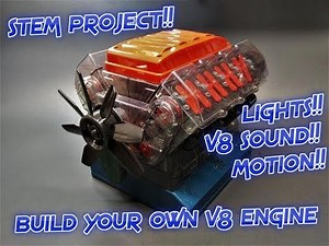 StemNex 1/4 Scale Visible V8 Engine Model Kit Build Review Banggood Playz DISCOUNT CODE