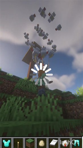 flying chicken in minecraft #minecraft