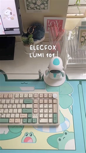 Cherrie Studygram on Instagram: "Elecfox Lumi 101 keyboard . . . #studyspace #studyspace #lumi101 #elecfox #keyboard #keyboards #keyboardasmr"