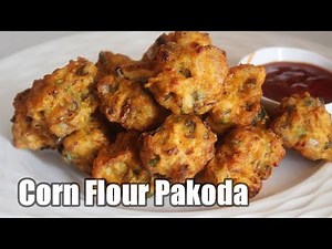Corn Flour Pakoda Recipe | Crispy & Spicy Pakora Recipe No Garlic and No Baking Soda| 2mins Snacks