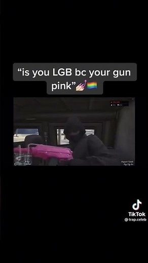is you LGB cause your gun pink? 😭 #gta #gaming #funny #gta5