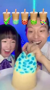 528K views · 6K reactions | Rainbow Small to Giant Food Challenge Compilation! bubble tea boba (Part4) | TwinKle Couple | Facebook